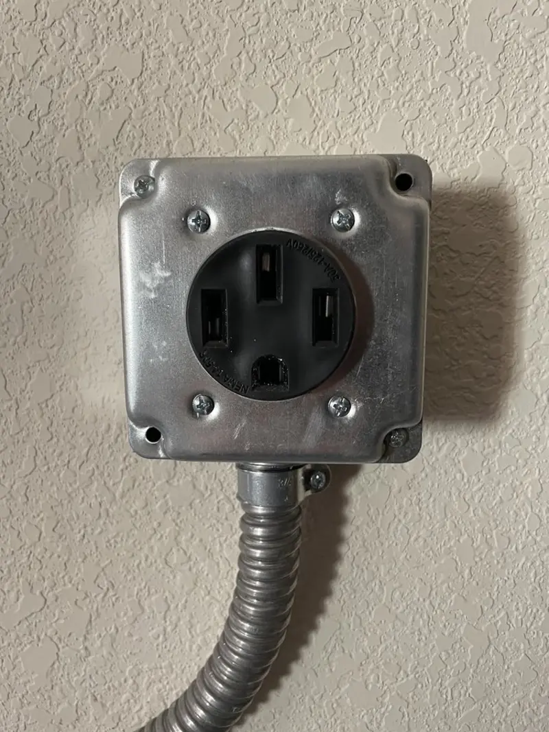 NEMA 14-50 outlet installed for Electrical Panel Upgrade in Cadillac
