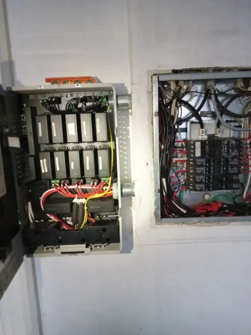 Electrical panel upgrade completed for Security Camera Wiring in Cadillac